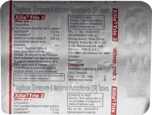 Xilia Trio 2Mg Strip Of 10 Tablets