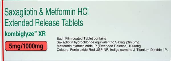 Kombiglyze Xr 5/1000mg Strip Of 7 Tablets
