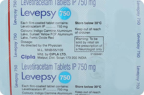 Levepsy 750mg Strip Of 10 Tablets