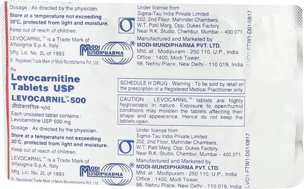 Levocarnil 500mg Tablet