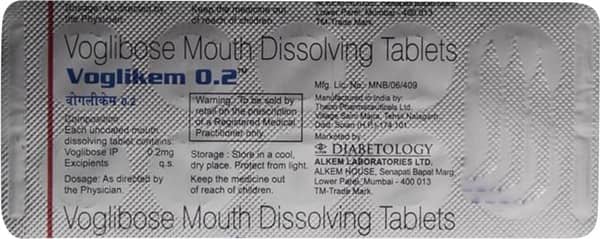 Voglikem 0.2mg Strip Of 10 Tablets