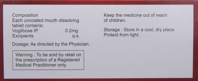 Voglikem 0.2mg Strip Of 10 Tablets