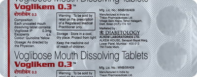 Voglikem 0.3mg Strip Of 10 Tablets