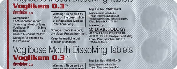 Voglikem 0.3mg Strip Of 10 Tablets