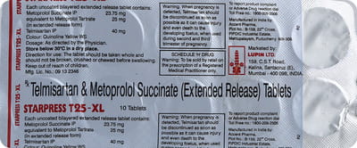 Starpress T 25mg Xl Strip Of 10 Tablets