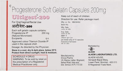 Ultigest 200mg Strip Of 10 Capsules