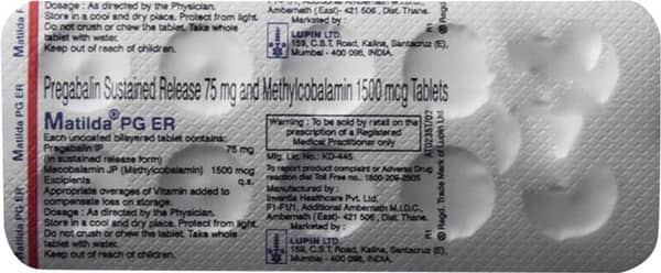 Matilda Pg Er Strip Of 10 Tablets