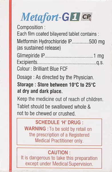 Metafort G 1mg Cp Bottle Of 30 Tablets
