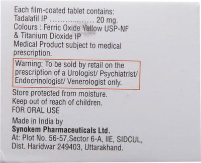 Tadact 20mg Strip Of 10 Tablets
