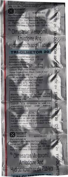 Tri Olmetor 20Mg Strip Of 10 Tablets