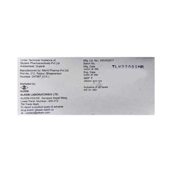 Tolkem 50mg Strip Of 10 Tablets