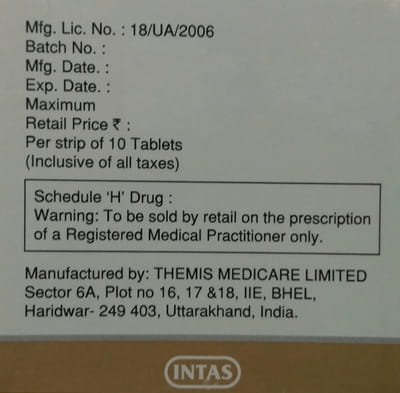 Tolperitas D Strip Of 10 Tablets