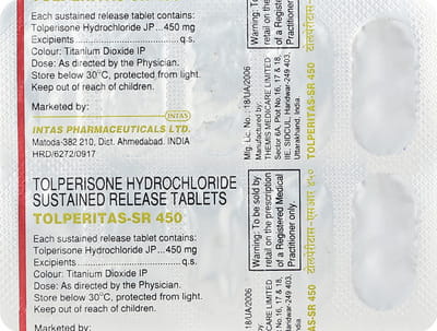 Tolperitas Sr 450mg Strip Of 10 Tablets
