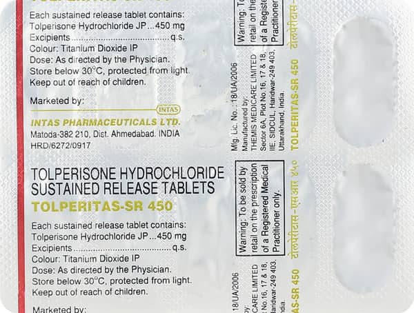Tolperitas Sr 450mg Strip Of 10 Tablets