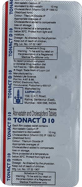Tonact D 10mg Strip Of 10 Tablets
