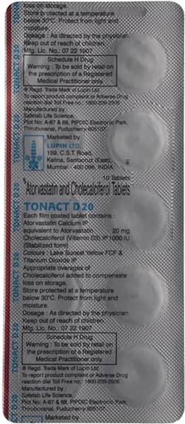 Tonact D 20mg Strip Of 10 Tablets