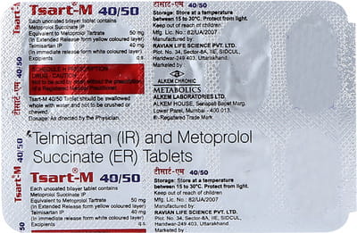 Tsart M 40/50mg Strip Of 10 Tablets