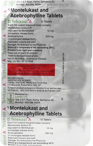Telekast A Strip Of 10 Tablets