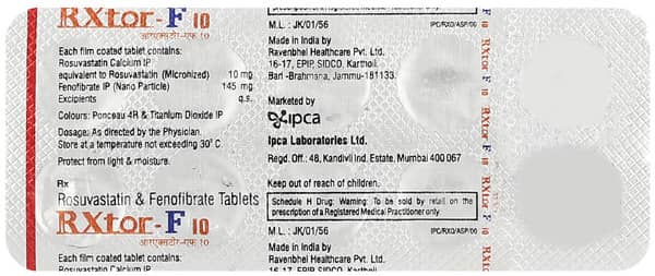 Rxtor F 10mg Strip Of 10 Tablets