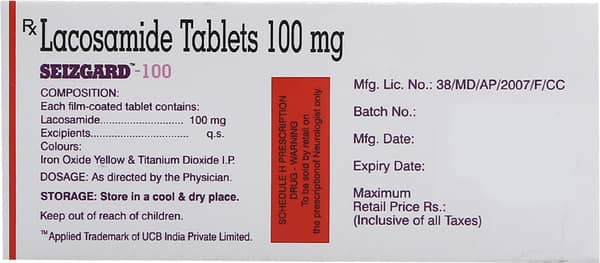 Seizgard 100mg Strip Of 10 Tablets