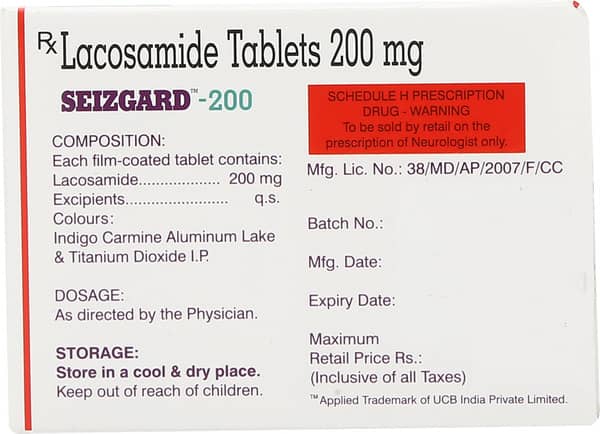 Seizgard 200mg Strip Of 10 Tablets