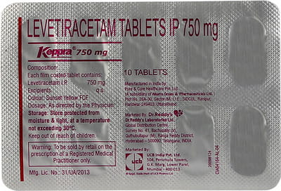 Keppra 750mg Strip Of 10 Tablets