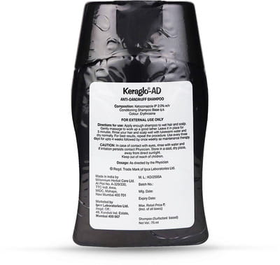 Keraglo Ad Bottle Of 75ml Shampoo