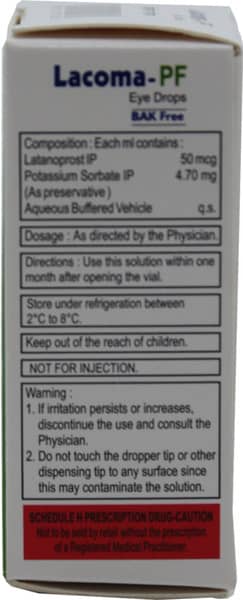 Lacoma Pf Bottle Of 2.5ml Eye Drops
