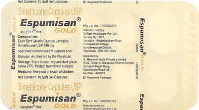 Espumisan Gold Strip Of 10 Capsules