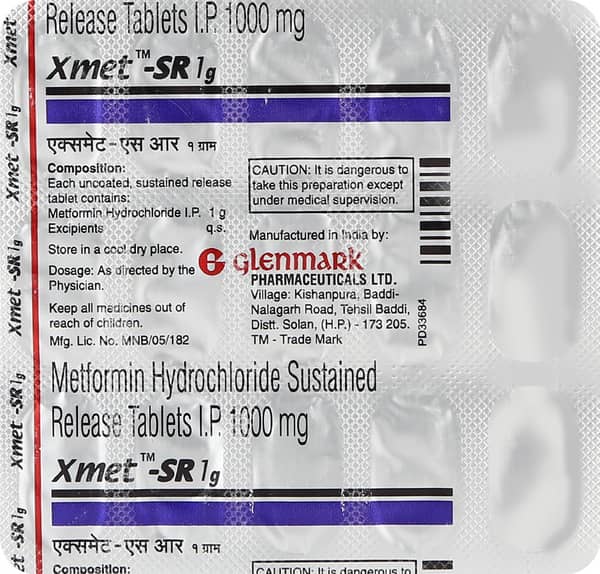 Xmet Sr 1gm Strip Of 15 Tablets