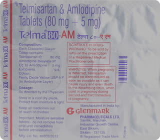 Telma Am 80Mg Strip Of 15 Tablets