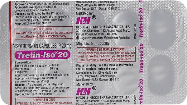 Tretin Iso 20mg Strip Of 10 Capsules
