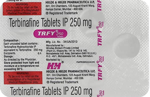 Trfy 250mg Strip Of 7 Tablets