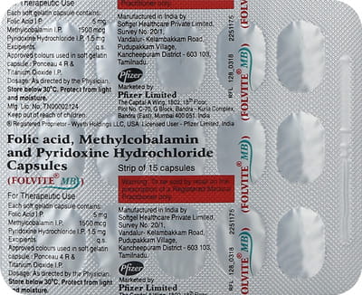 Folvite Mb Strip Of 15 Capsules