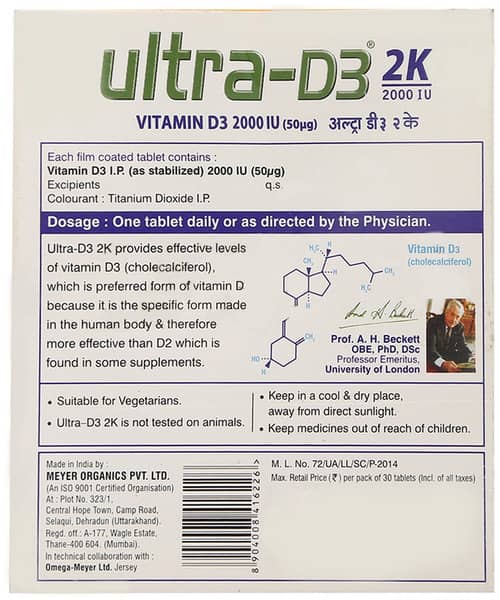 Ultra D3 2k Strip Of 30 Tablets