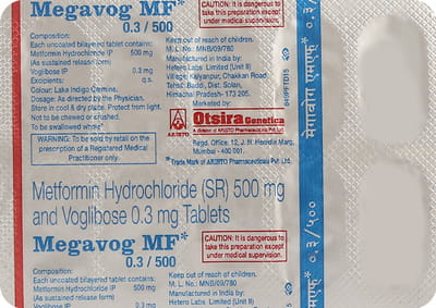 Megavog Mf 0.3/500 Strip Of 10 Tablets
