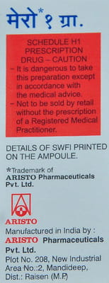 Mero 1gm Dry Vial Of 1 Powder For Injection