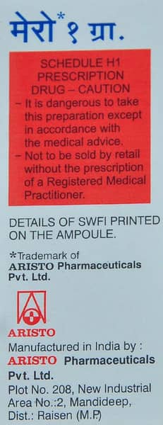 Mero 1g Powder For Injection