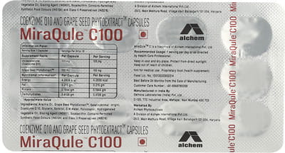 Miraqule C 100mg Strip Of 10 Capsules
