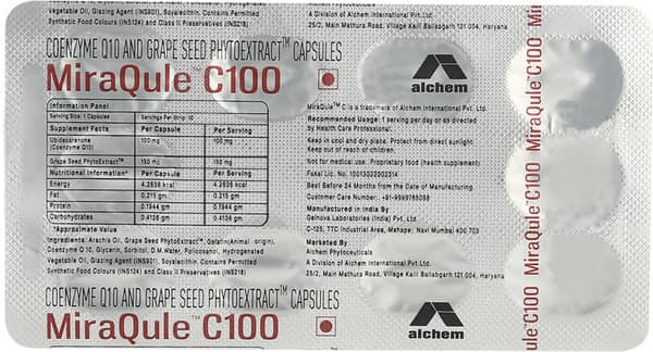 Miraqule C 100mg Strip Of 10 Capsules