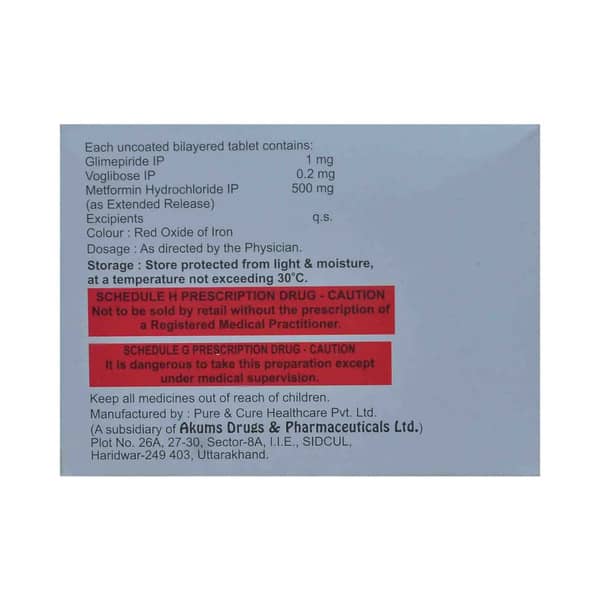 Metasens Vg 1Mg Strip Of 10 Tablets