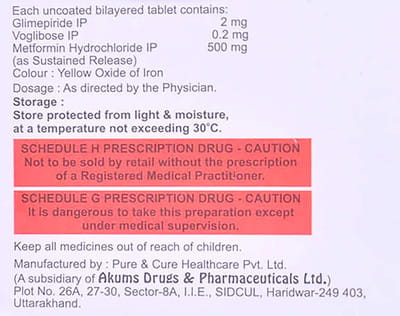 Metasens Vg 2mg Strip Of 10 Tablets