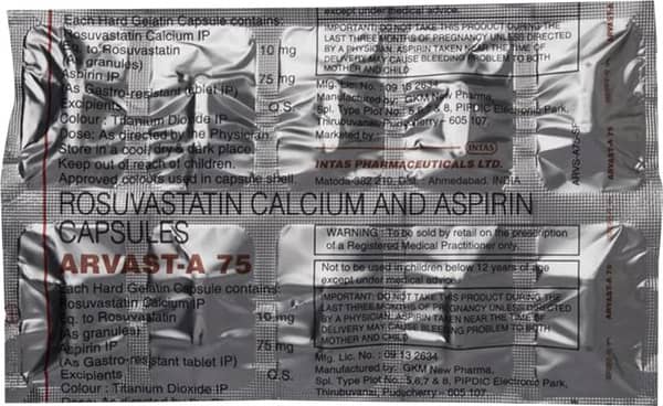 Arvast A 75Mg Strip Of 10 Capsules