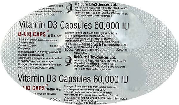 D Liq 60000iu Capsules