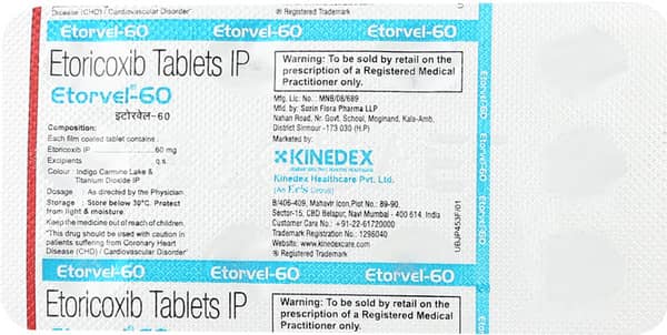 Etorvel 60mg Strip Of 10 Tablets