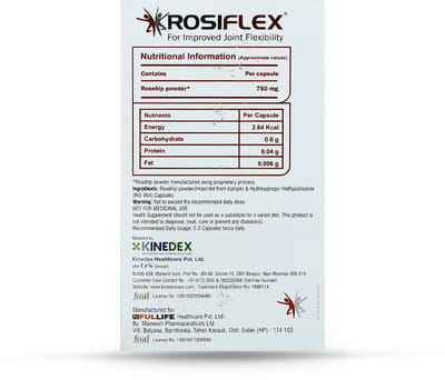 Rosiflex 750mg Bottle Of 60 Capsules