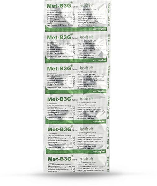 Met B3g Strip Of 10 Tablets