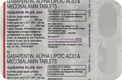 Gabapin Plus 300mg Strip Of 10 Tablets