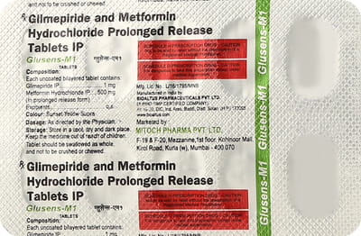 Glusens M 1mg Strip Of 10 Tablets