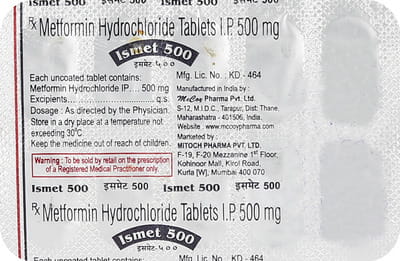 Ismet 500mg Strip Of 10 Tablets